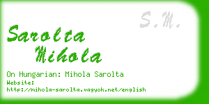 sarolta mihola business card